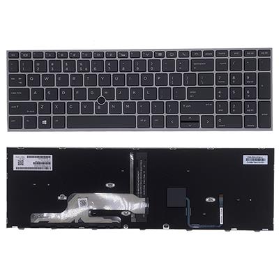 Notebook keyboard for HP Zbook 15 17 G5 G6 with pointstick backlit