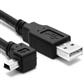 Mini USB to USB 2.0 Cabel, 90° hoek ,lente 50cm