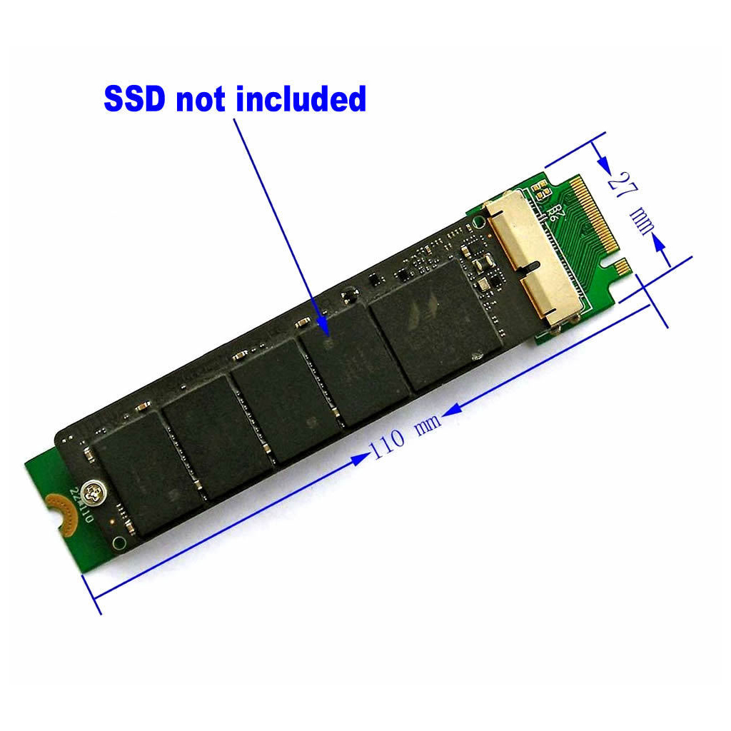 Apple SSD 12+16 pin SSD naar M.2 (NVME) PCI-e adapter