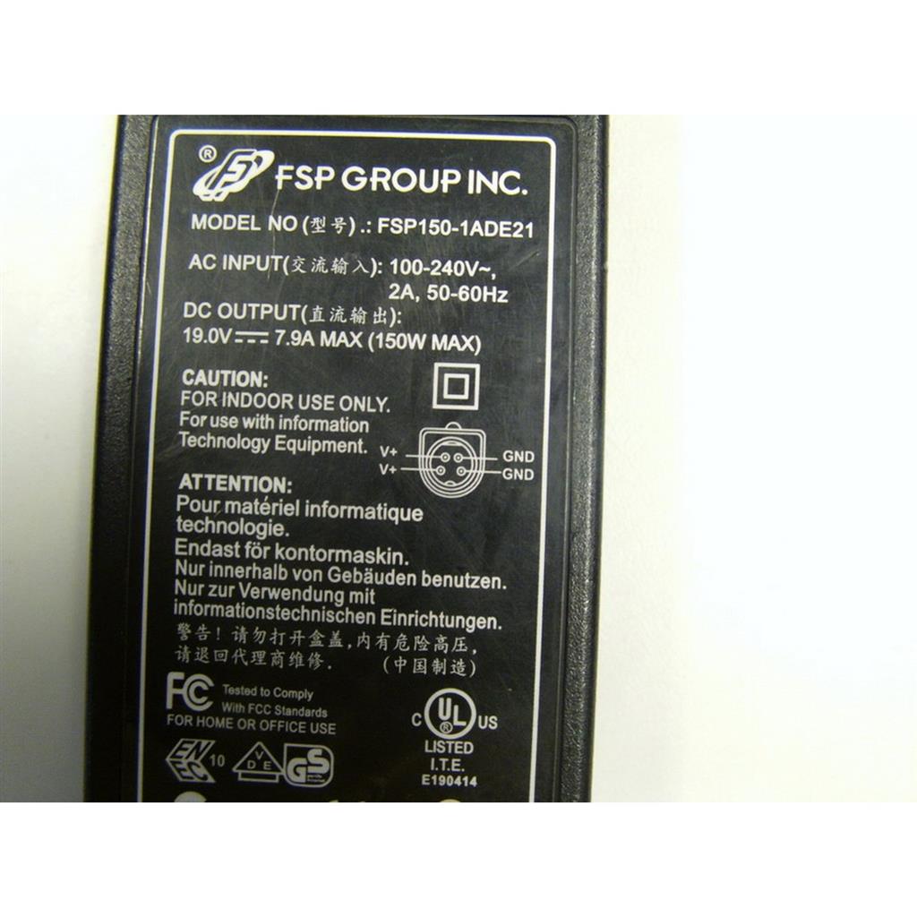 150W Notebook adapter FSP150-1ADE21 (19V 7.9A Round 4 Pin 2-Prong)