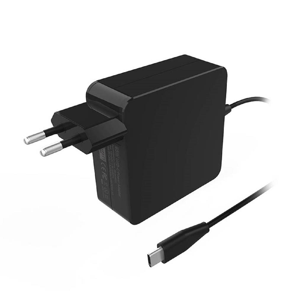 65W Universal Notebook Adapter USB-C Automatic bulk packing Black