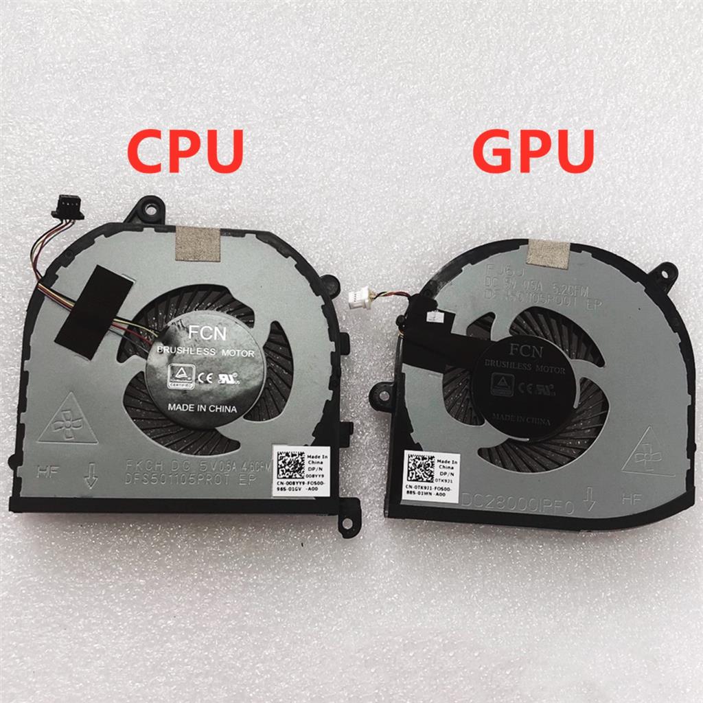 Notebook CPU Fan for Dell XPS 15 9570 Precision 5530 Series, 008YY9