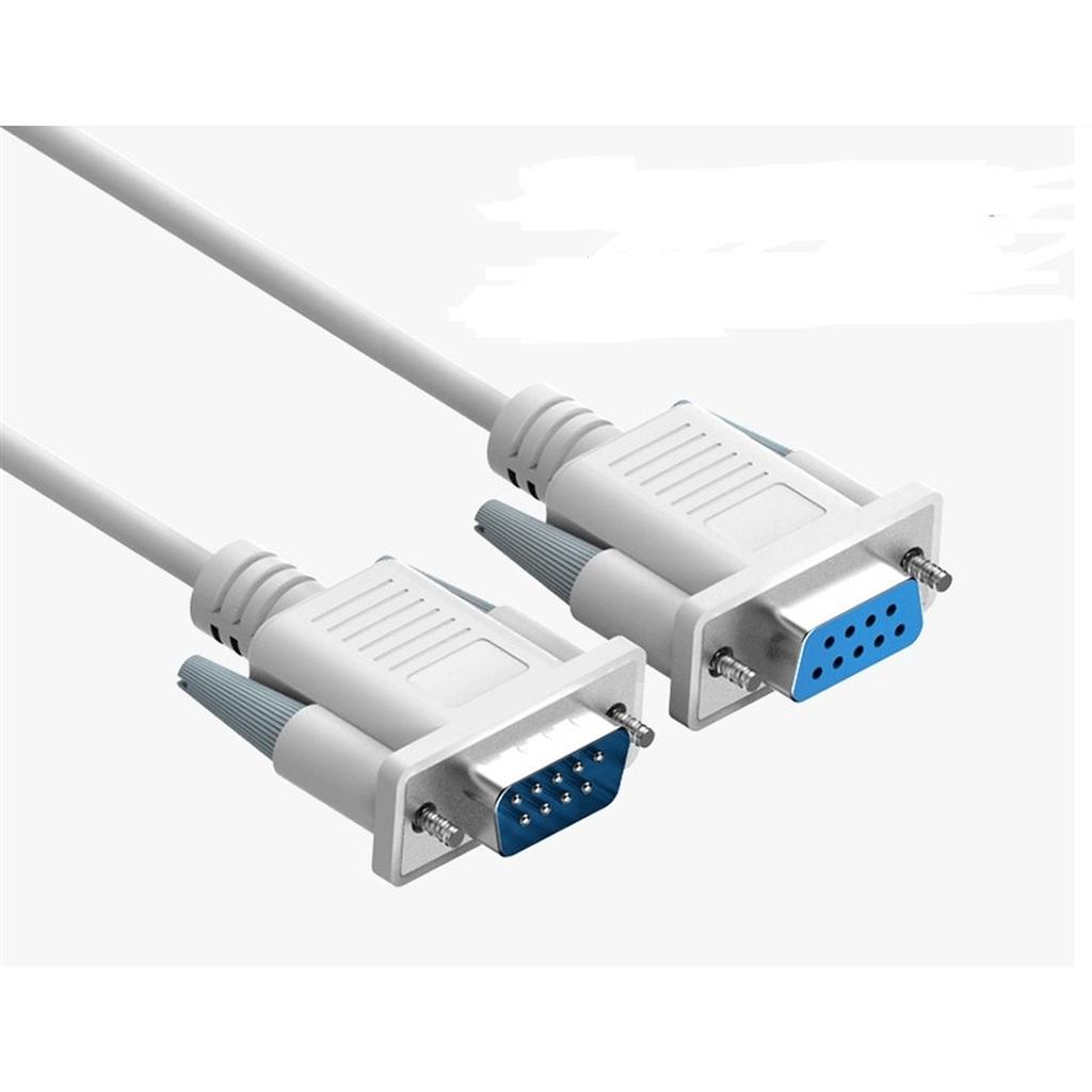 DB9 Male to Female Null Modem Cable,3m White