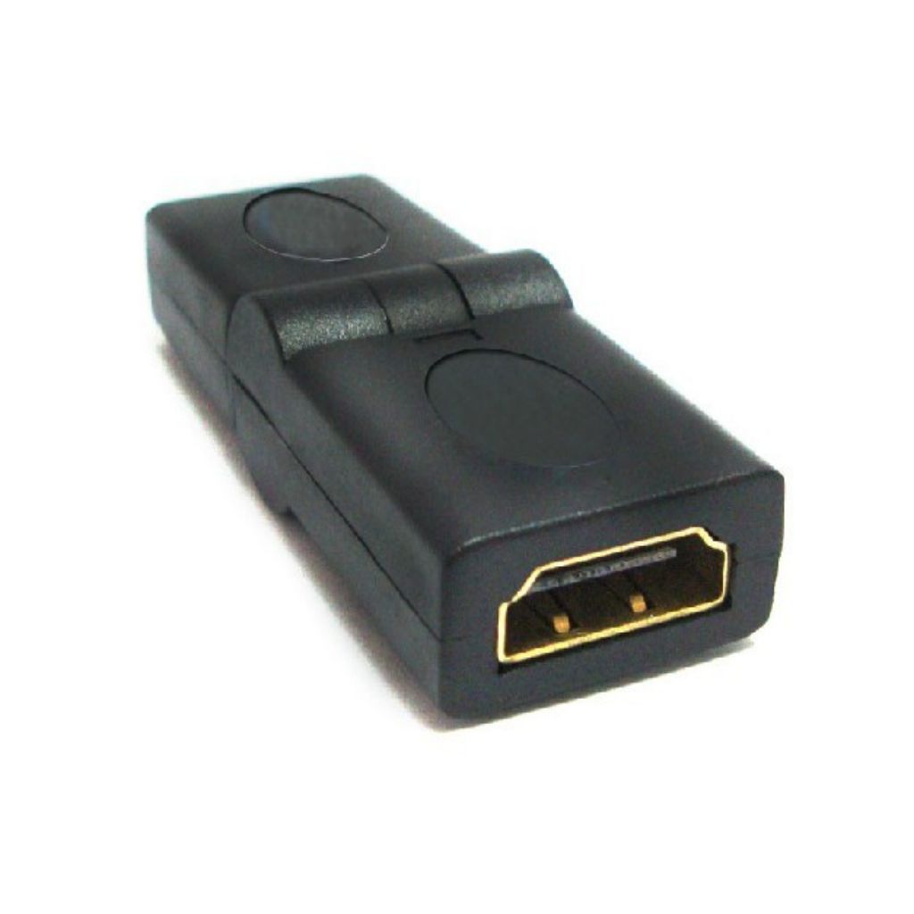 HDMI Female to Female Right Angle 90-180 Degree Adapter,Gilded