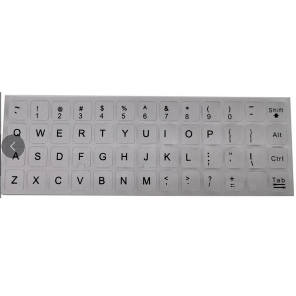 Notebook Keyboard Stickers US Black-Greyish White