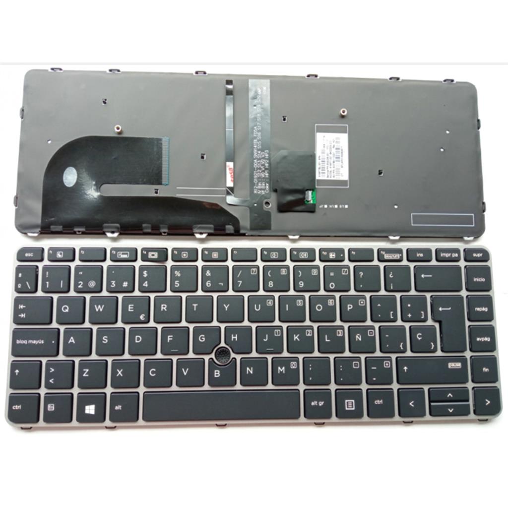 Notebook keyboard for HP EliteBook 745 840 G3 G4 with pointstick backlit Spanish ASSEMBLE
