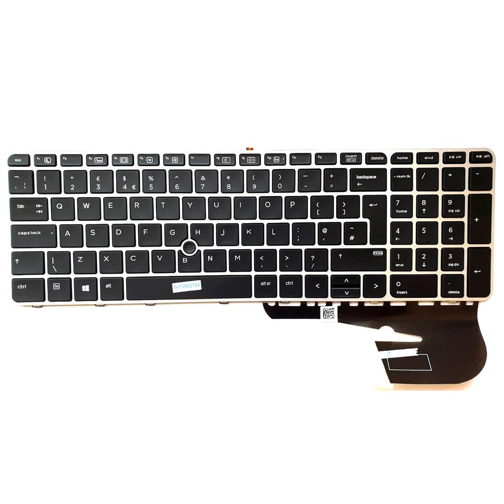 Notebook keyboard for HP EliteBook 850 G3 G4 with pointer backlit UK Assemble