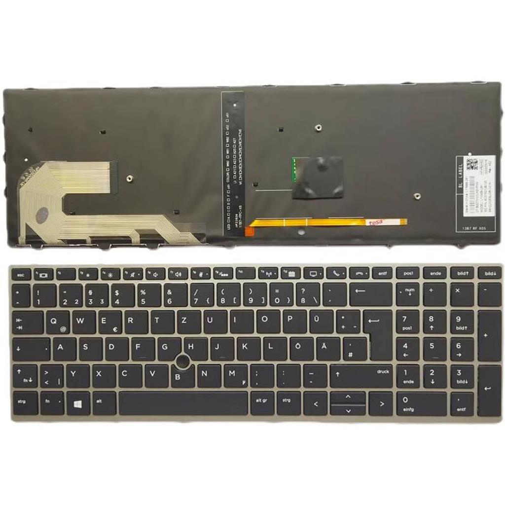 Notebook keyboard for HP EliteBook 755 G5 850 G5 with backlit GERMAN Assemble