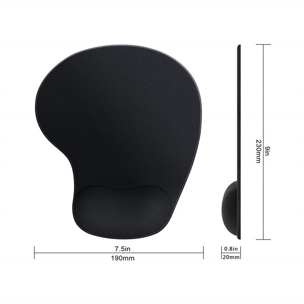 Ergonomic Mouse Pad with gel wrist support 190x230mm