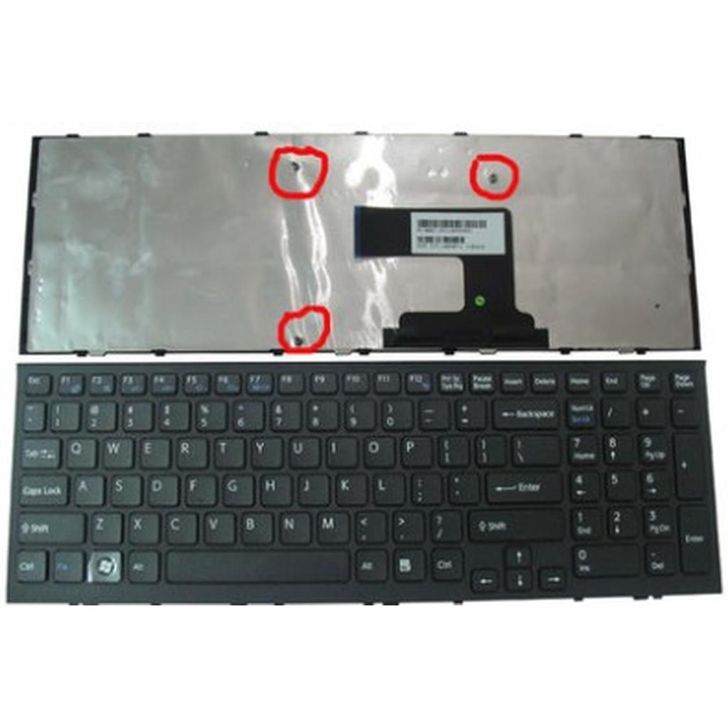 Notebook keyboard for Sony VPC-EH VPC-EL black  3 screws