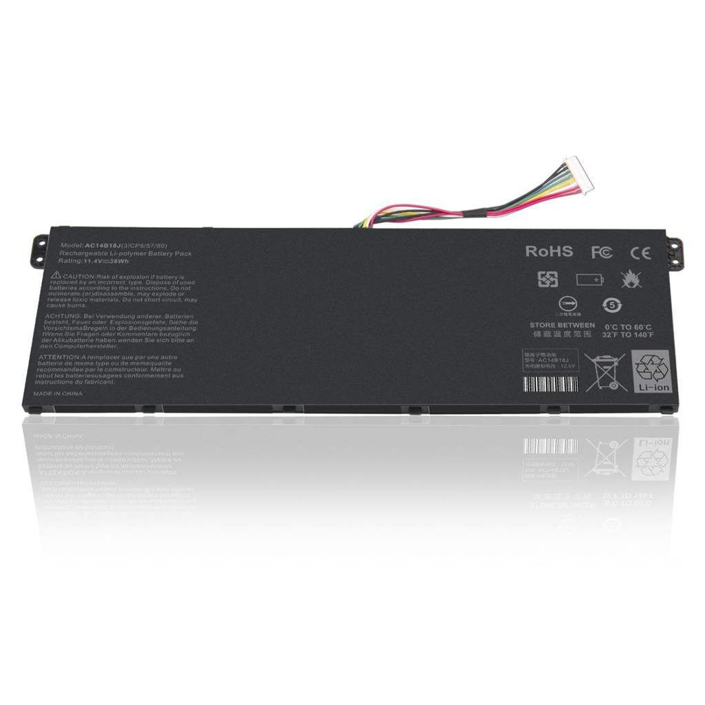 Notebook battery for Aspire E3-111 ES1-311 V3-111 V5-122 Series AC14B18J 11.4V 2200mAh (Not compatible with 15.2V)