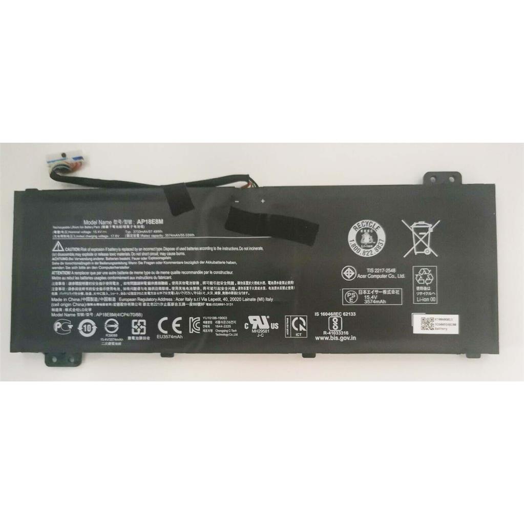 Notebook battery for Acer Nitro 7 AN715-51 Series AP18E8M AP18E7M 15.4V 58.75Wh