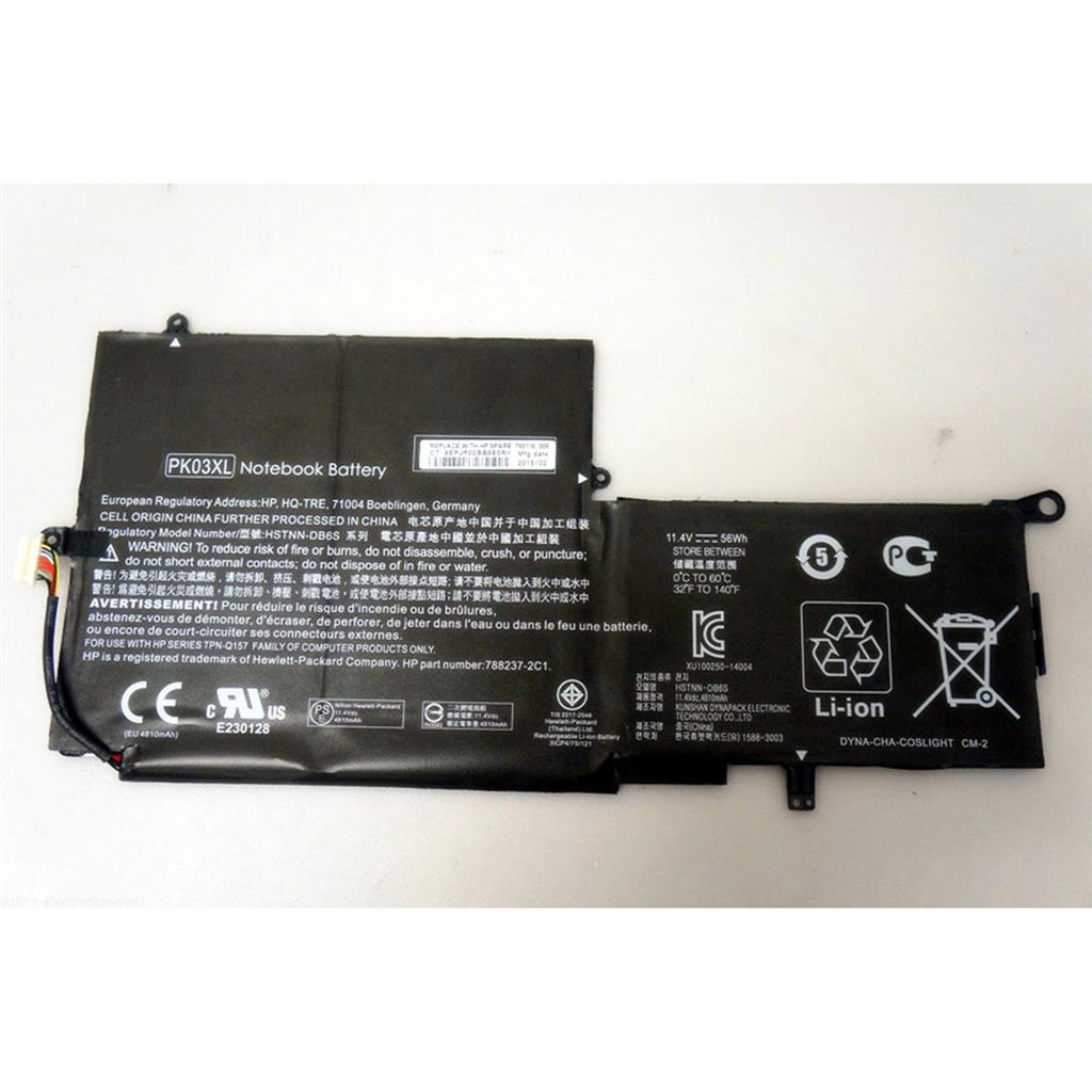Notebook battery for HP Spectre Pro X360 Spectre 13-4000 PK03XL 11.4V 4800mAh