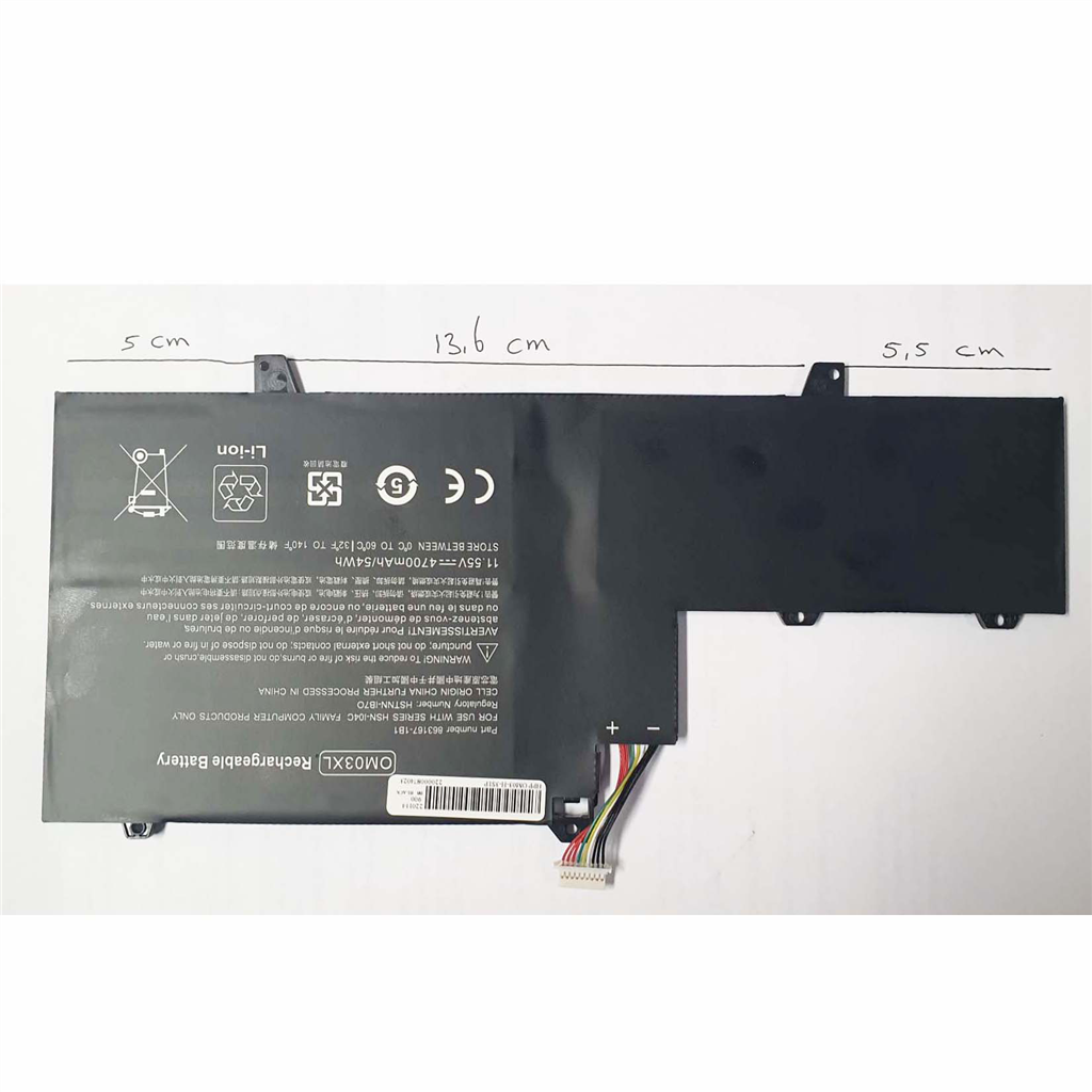 Notebook battery for HP EliteBook X360 1030 G2 11.55V 54WH