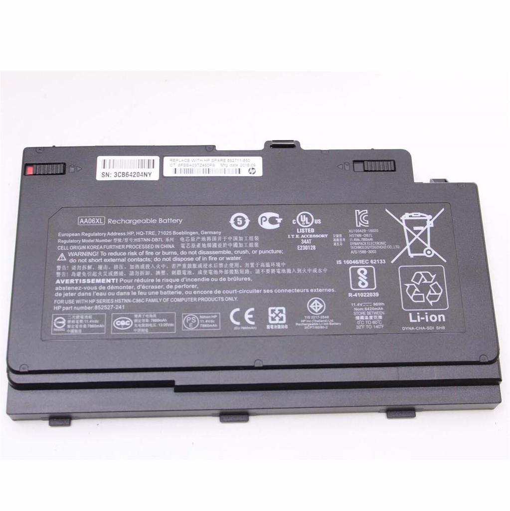Notebook battery for HP ZBook 17 G4 series  11.4V 96WH