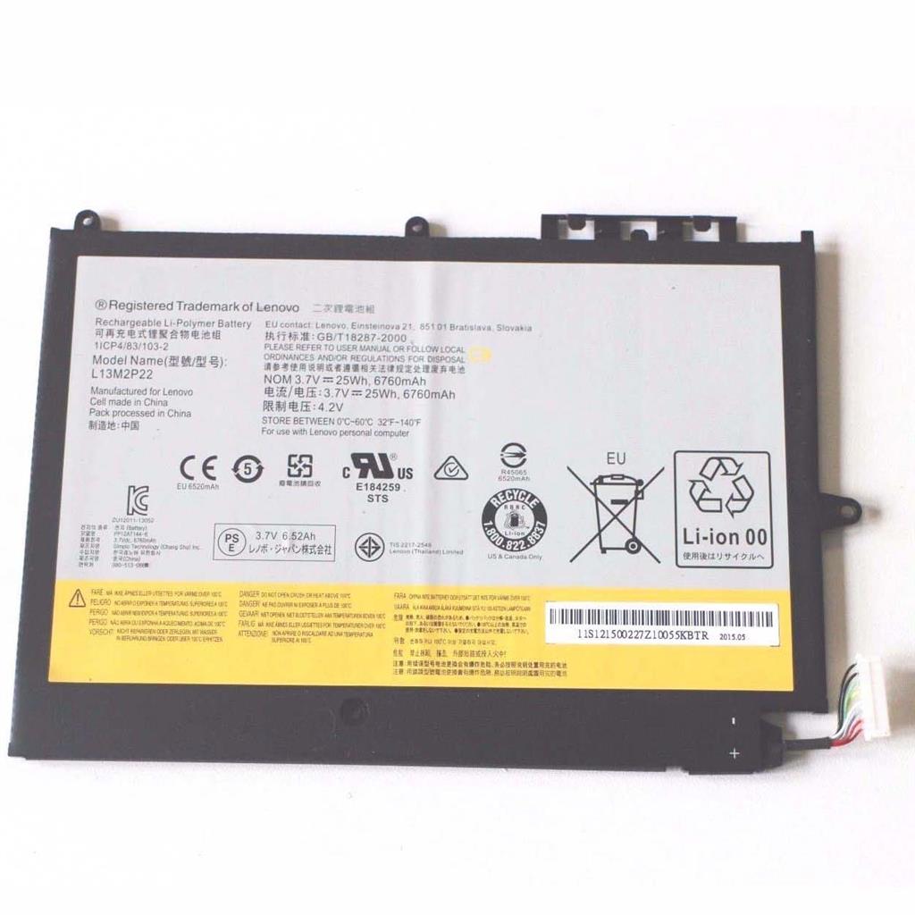 Notebook battery for Lenovo Miix 2 10 series L13M2P22  3.7V 6760mAh