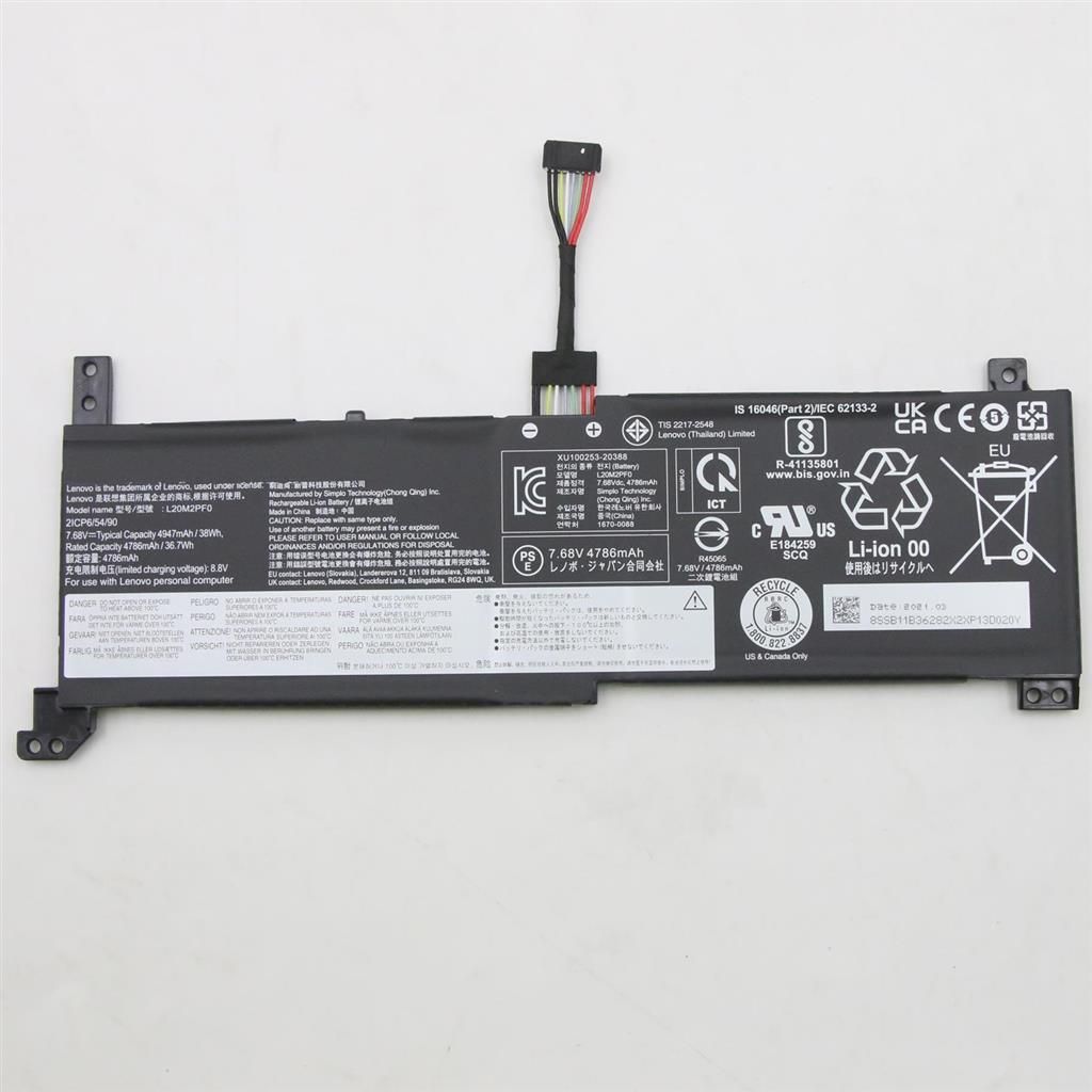 Notebook Battery for Lenovo V14 V15 V17 G2-ALC G2-ITL IdeaPad 3-17ITL6 L20L2PF0 7.68V 38Wh 2Cell