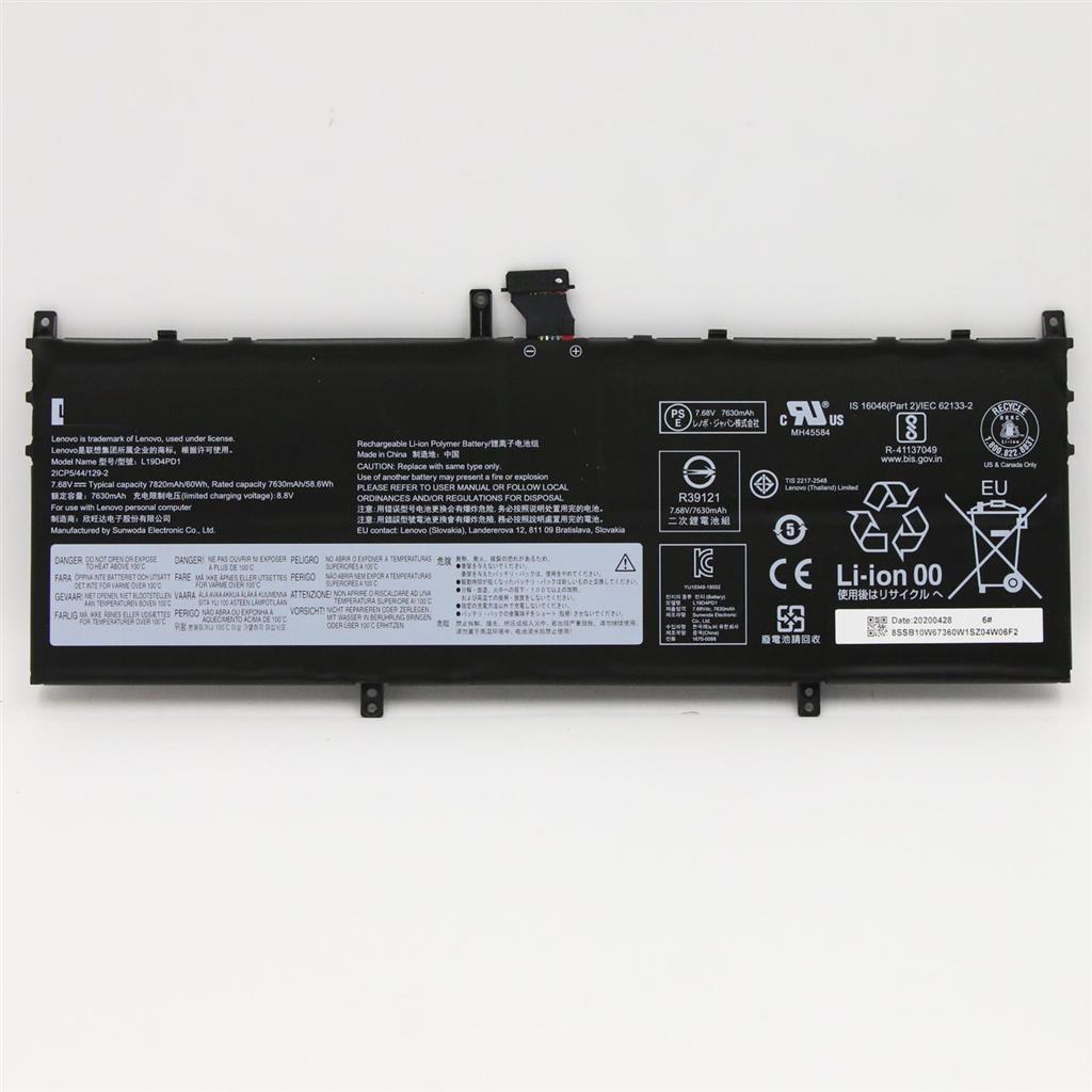 Notebook Battery for Lenovo Yoga 6 13ARE05 C640-13IML 5B10W67329 4cell 60Wh 7.68V