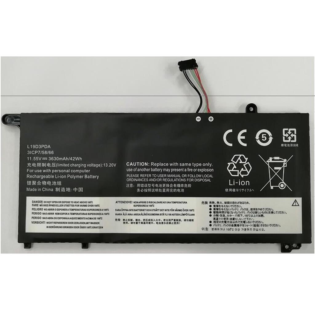 Notebook Battery for Lenovo ThinkBook 14 G2 15 G2 14 G3 15 G3 IAP L19D3PDA 11.55V 3630mAh