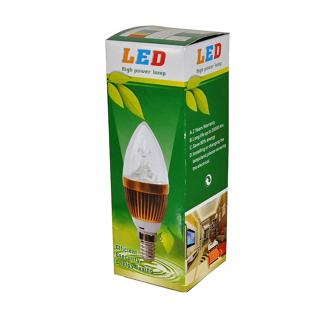 LED lamp E14, 3W, Warm Wit