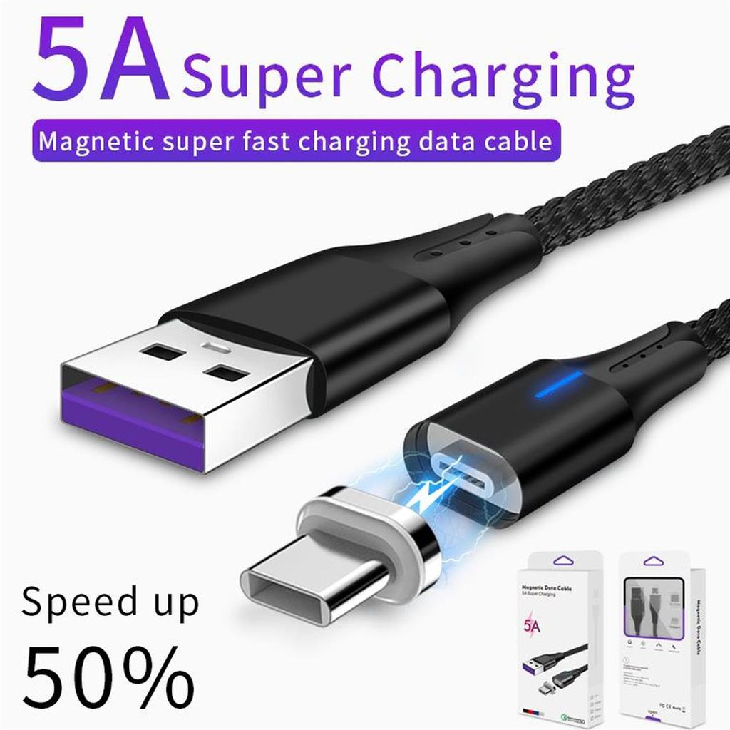 USB-C Magnetic Cable,1M, 5A for Huawei Mate 20 & etc.