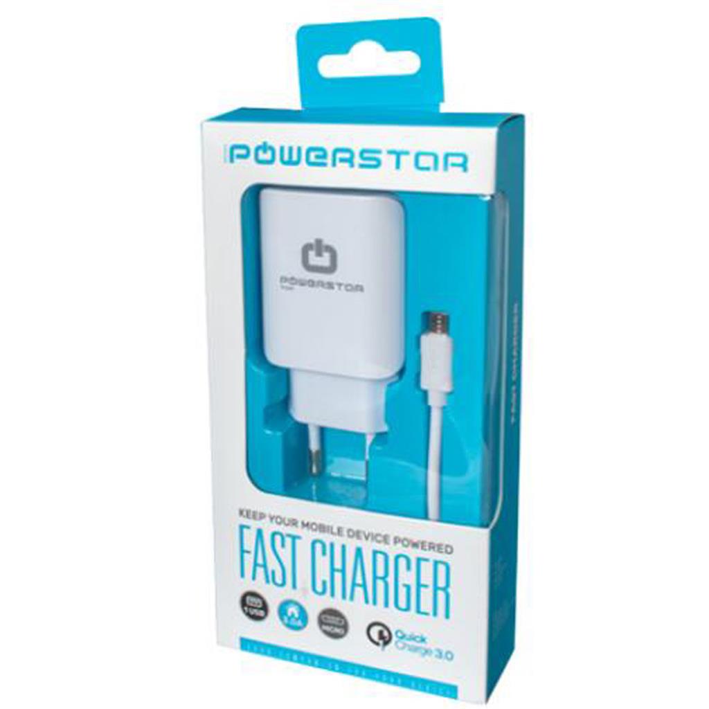 PowerStar HERCULES Quick Charge Charger 2in1 MicroUSB QC 3.0A