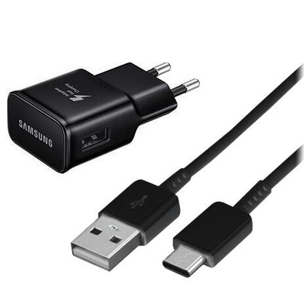 Samsung EP-TA20EBE Fast Charger USB Data Cable DG950CBE 1670mAh Black TYP-C 120CM