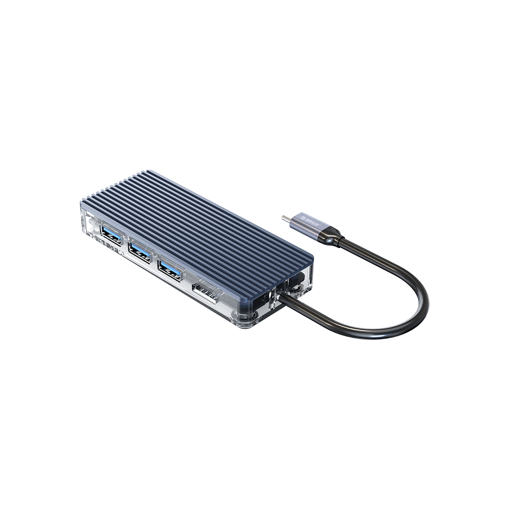 Orico USB-C 8-in-1 Transparent Hub