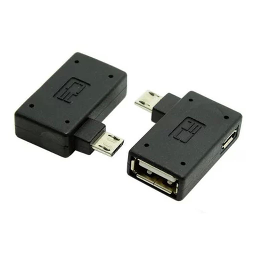 Micro USB OTG adapter, 90° hoek ,left