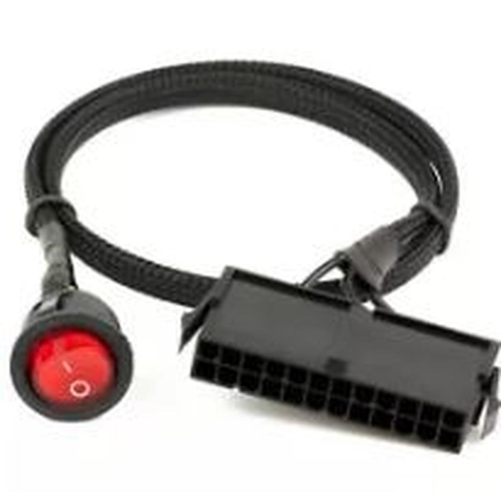 24Pin ATX Red LED Power On/Off Switch Jumper Bridge Cable, 50CM