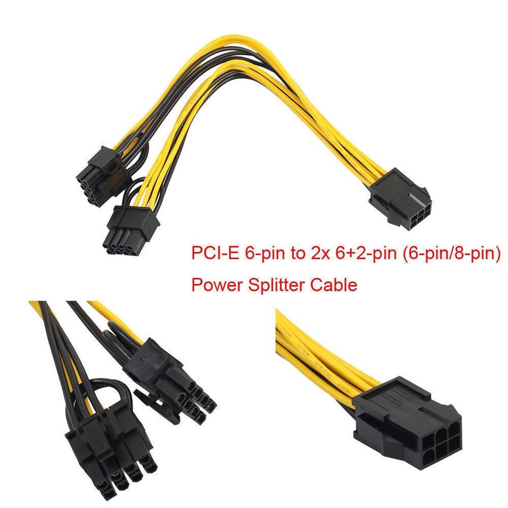 8Pin to Dual 8(6+2)Pin Graphics Card Power Supply Extension Cable, Approx.25CM