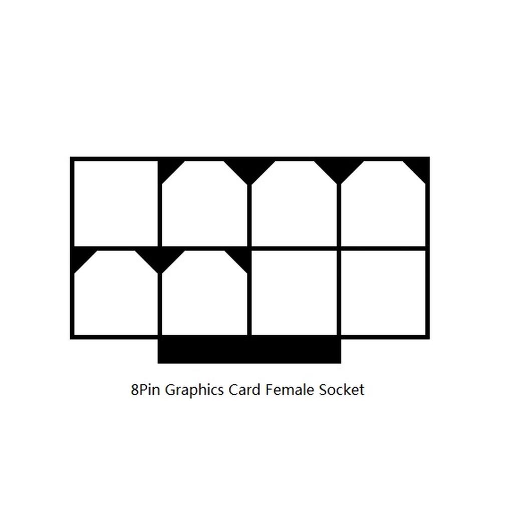 8-Pin to 2*6-Pin Graphics Card Supply Converter, M/F