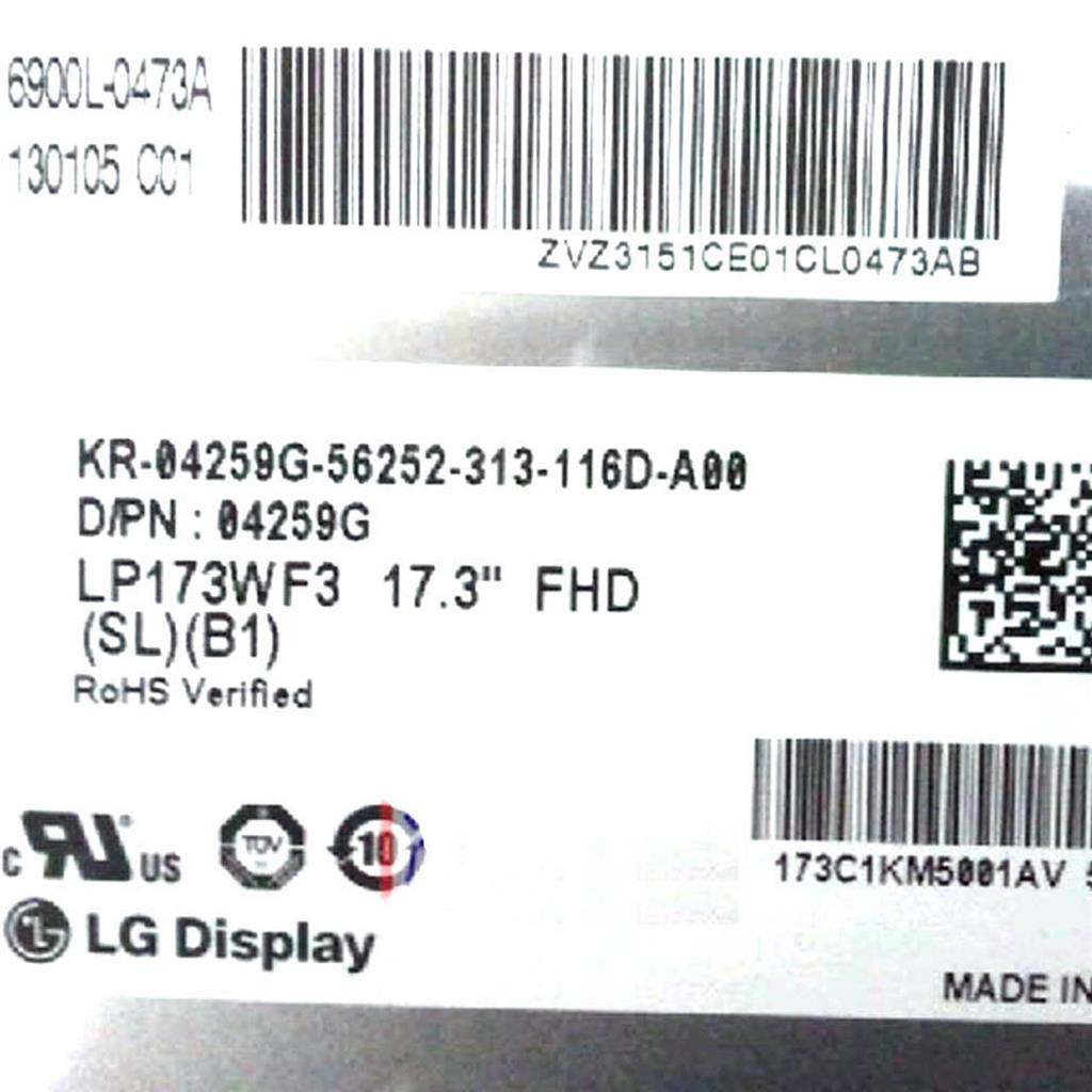 17.3" LED IPS Full HD Notebook Glossy TFT Scherm 50Pin