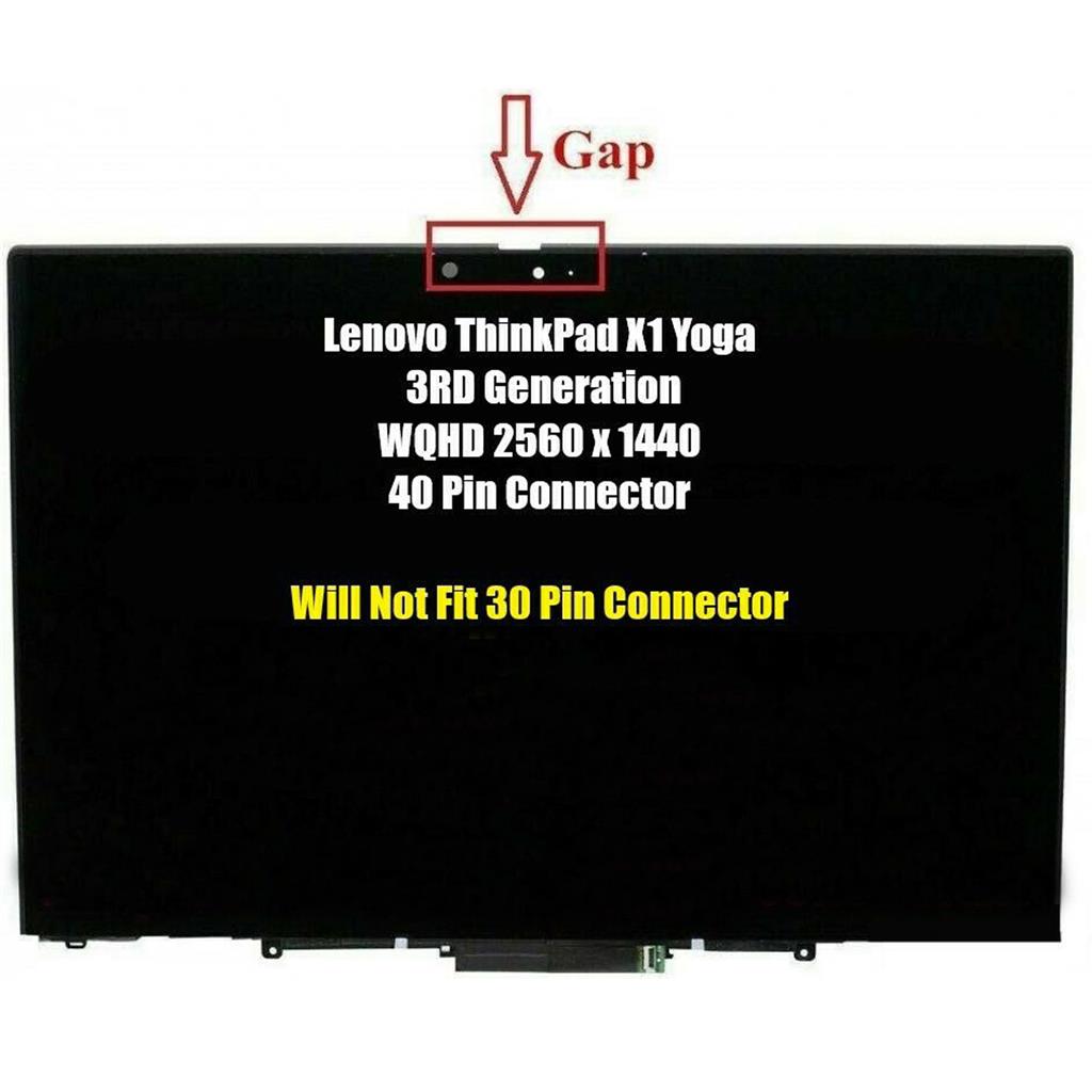 "14.0"" WQHD COMPLETE LCD+ Digitizer+ Frame Assembly for Lenovo ThinkPad X1 Yoga 3rd Gen 01YT246"""