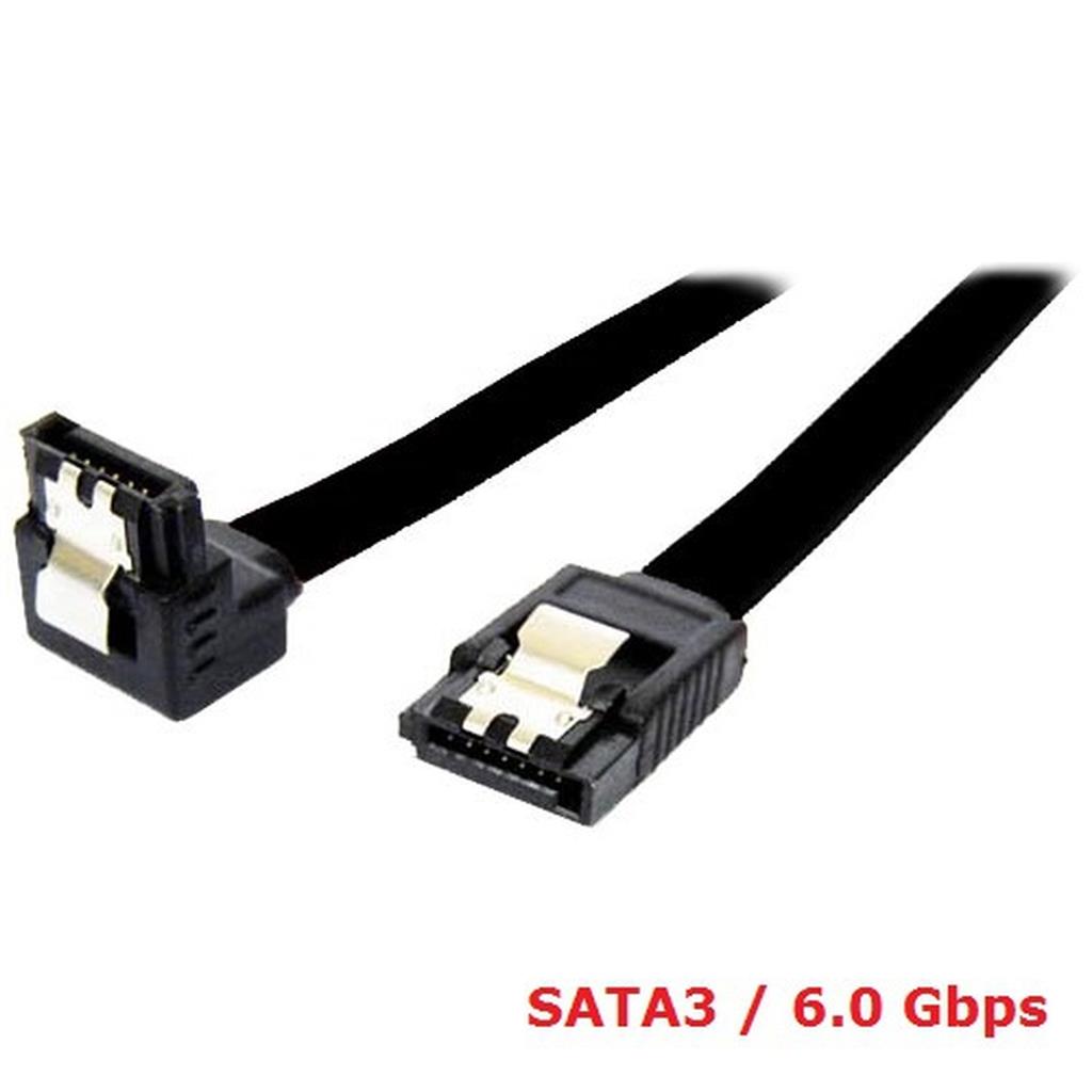 SATA 3 Kabel, met 90° connector+SATA 3 Kable rechte connector met, 6Gbps 45cm, 2pcs