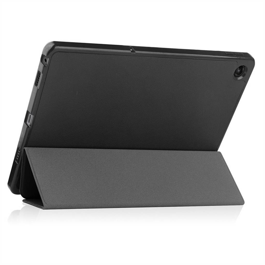 10.6 inch Tri-Fold Premium Leather Case Slim Smart Sleeve For Lenovo M10 plus 3rd Gen Zwart