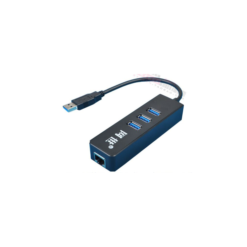 USB 3.0 gigabit Netwerk Adapter with 3 port USB 3.0 hub
