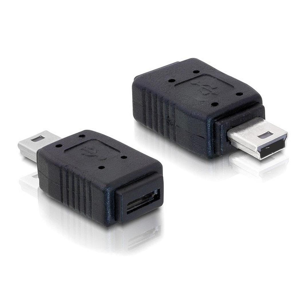 USB micro female naar mini male adapter