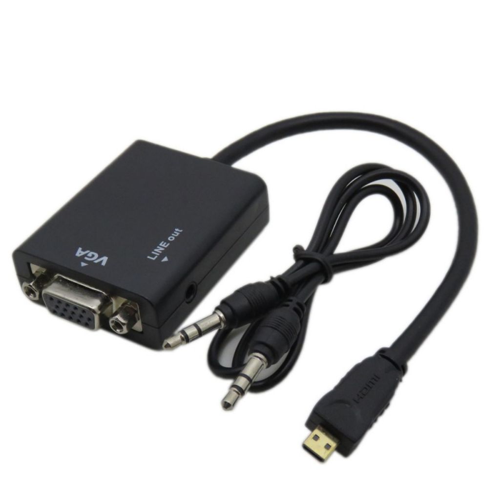 Micro HDMI naar VGA+Audio signaalomvormer (mini), HV07