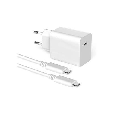 30W USB-C Huntkey Nano PD 3.0 Charger Adapter for iPhone 15, iPad, Samsung 22 Ultra with 1*USB-C Charging Cable