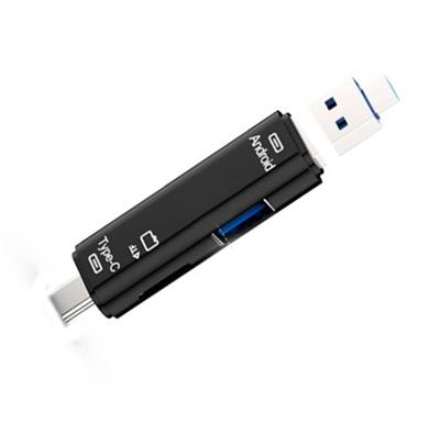 USB Type-C to USB 2.0 Female & TF Micro SD/ SDHCCard Reader (Request OTG Function Support) Mac PC