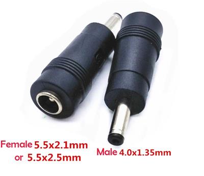 Verloopstekker voor Female 5.5x2.1mm or 5.5x2.5mm / Male Asus 4.0*1.35mm