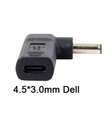 Verloopstekker voor Female All brands except HP Type-C TYPEC USB-C / Male Dell 4.5*3.0mm Center Pin