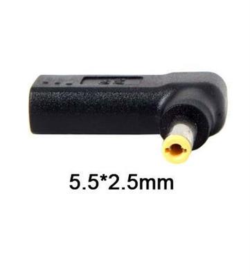 Verloopstekker voor Female Type-C TYPEC USB-C / Male 5.5*2.5mm