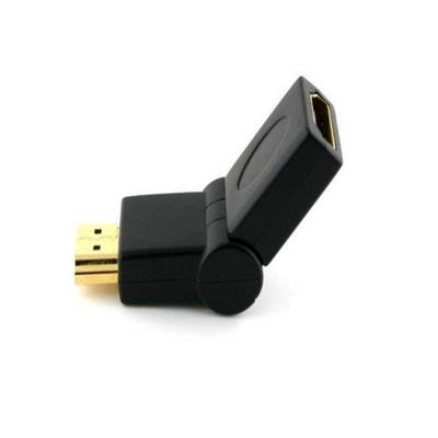 HDMI Male to Female Right Angle 90-180 Degree Adapter,Gilded