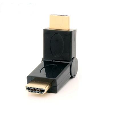 HDMI Male to Male Right Angle 90-180 Degree Adapter,Gilded