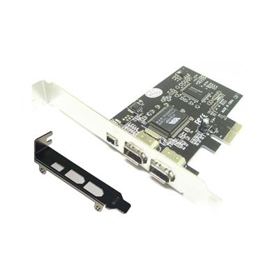 PCIe FireWire Kaart 3 poort with normal and low profile bracket