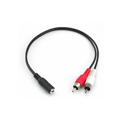 Jack 3.5mm Stereo Female to Dual RCA Stereo Audio Adapter Cable,0.2m