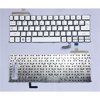 Notebook keyboard for  Acer Aspire S7-191 with backlit silver