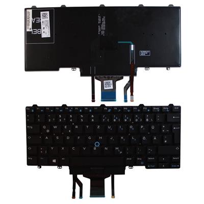 Notebook keyboard for Dell Latitude E5450 Backlit  without Frame German